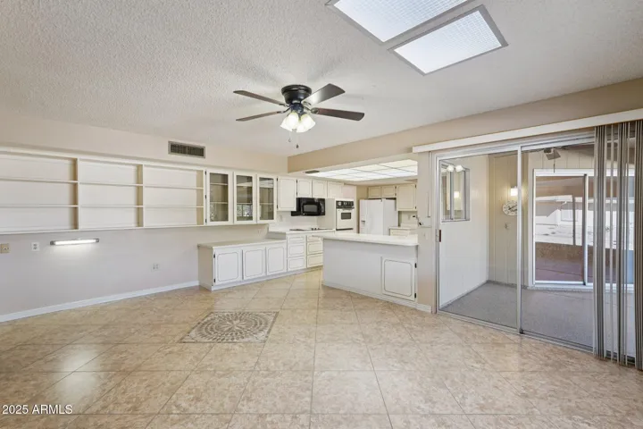 Looking into the kitchen from the Family room