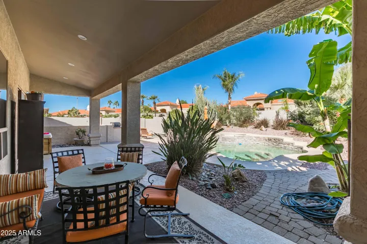 A great spot to sit and enjoy your resort-style backyard