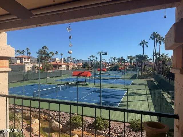 Beautiful Tennis Court & Mountain Views from your own private balcony.