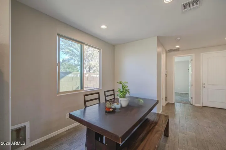Dining area for special dinners and gatherings.