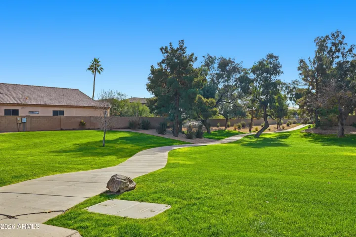 Community walking path.