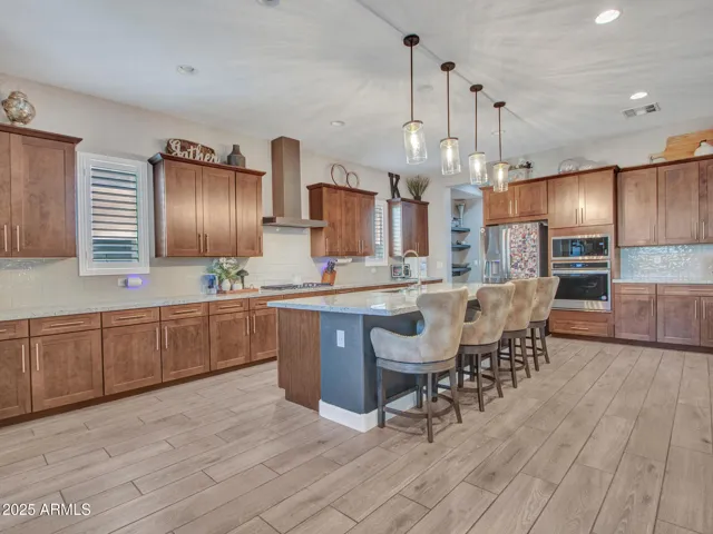 Chef’s dream kitchen with gorgeous cabinets and plenty of cooking space