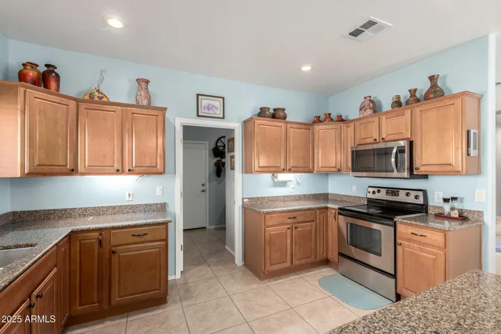 Lots of cabinets for storage