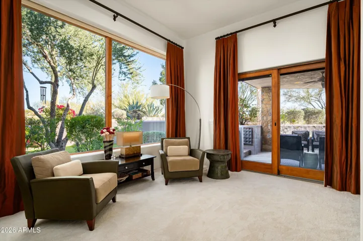 Sliding doors to both to pool and spa and back yard patio
