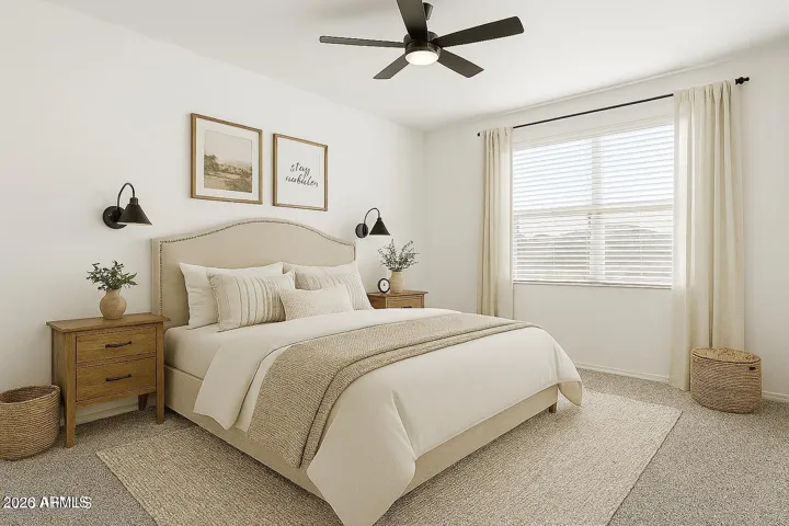Bedroom with virtual staging
