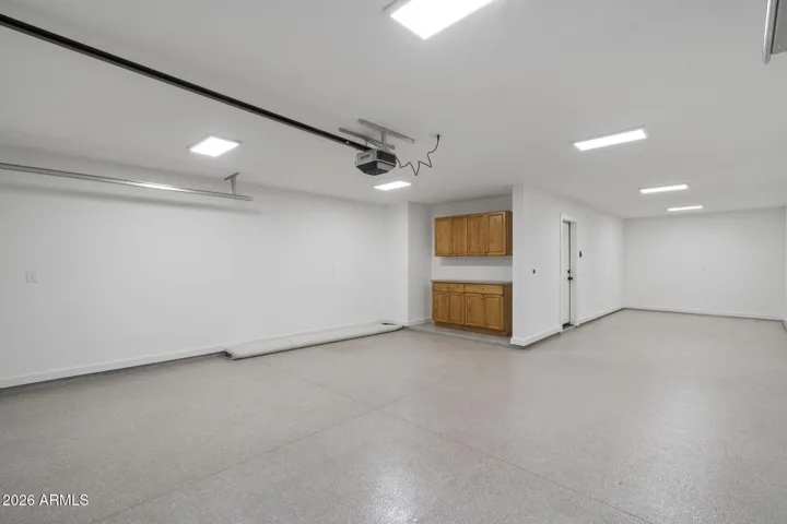 with 50 amp EV charger and acrylic floor coating