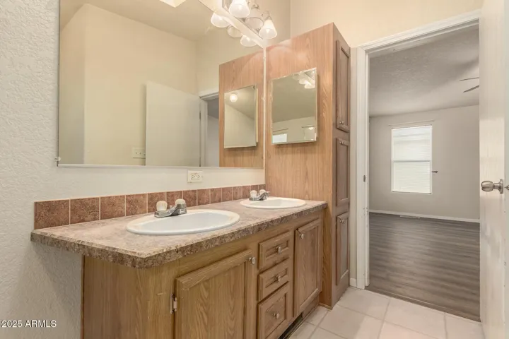 Primary Suite Bathroom with Dual Vanity