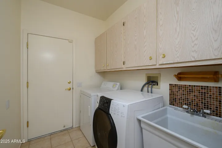 WASHER & DRYER, CABINETS & LAUNDRY TUB