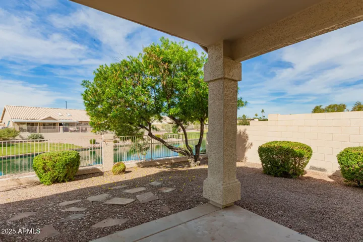 Lake view from patio and backyard.