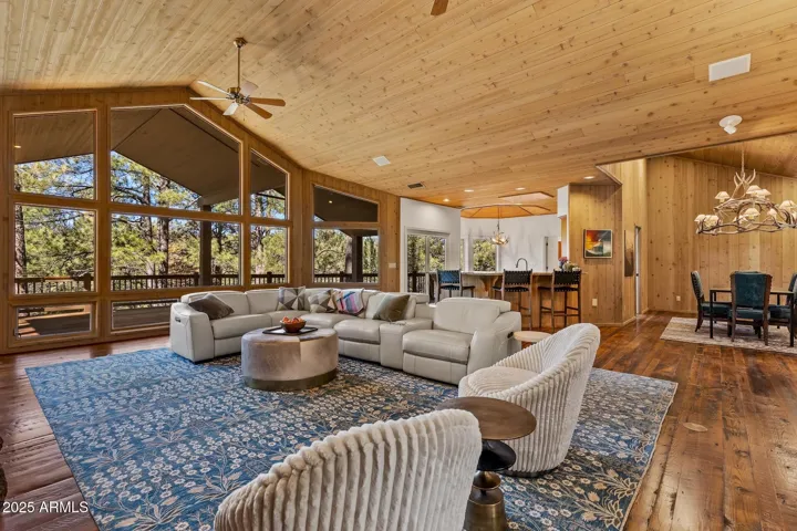 Great Room open to Kitchen and Dining Room