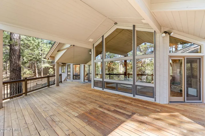 Large, covered deck