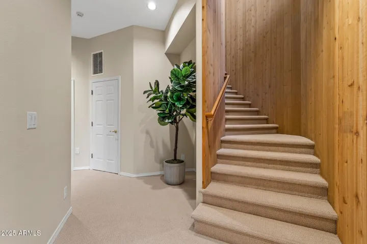 Stairs down to guest level