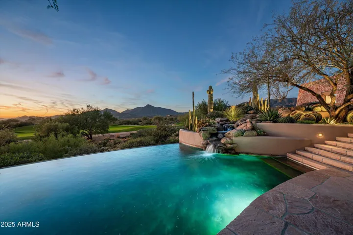Evening poolside views