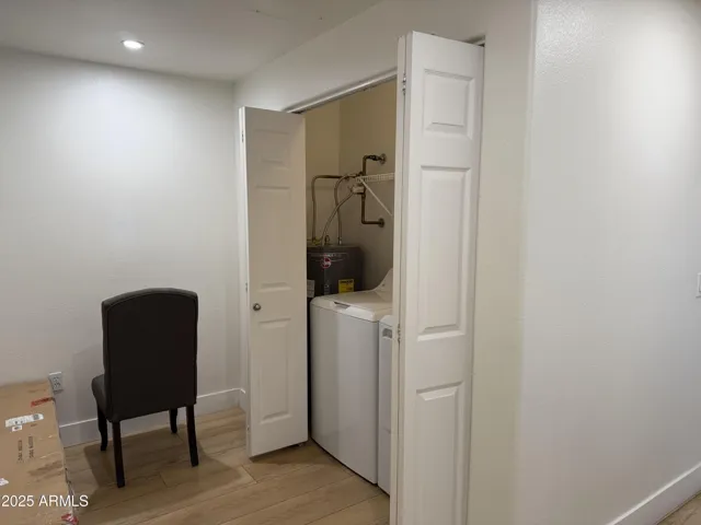 Office area and laundry