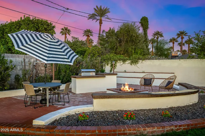 The BBQ terrace offers a relaxing space to spend evenings and weekends. Pick fresh herbs and veggies from the adjacent garden, gather at the gas firepit, and enjoy a delicious grilled dinner plein air.