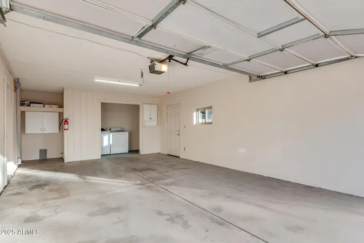 Garage attached to home with included washer/dryer