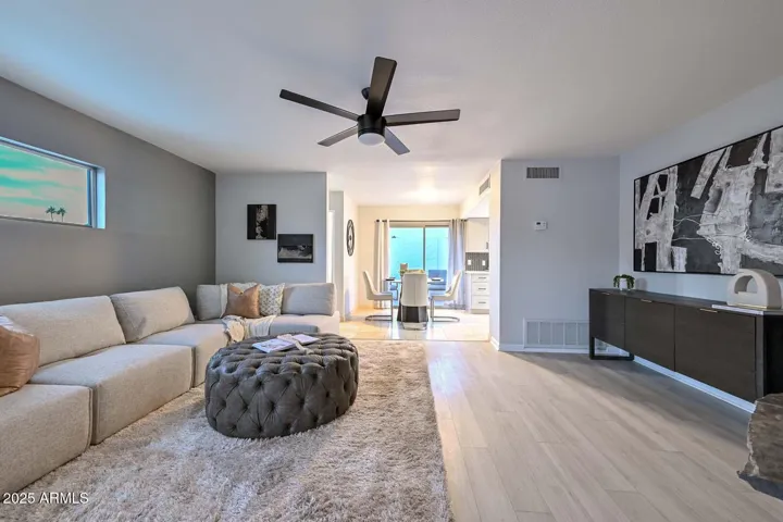 View toward kitchen from family room