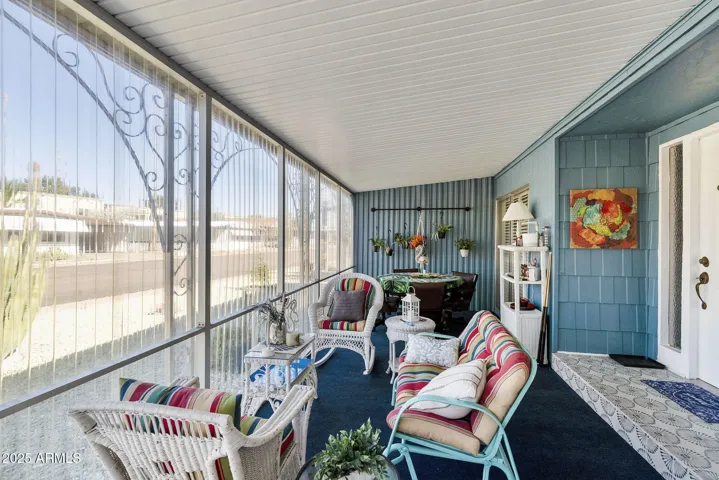 Enclosed front patio