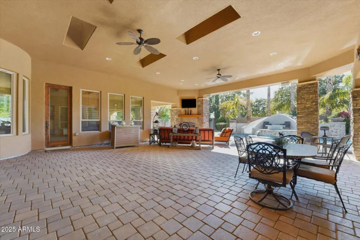 Almost 2000 sq ft of Covered patio off family room and formal area