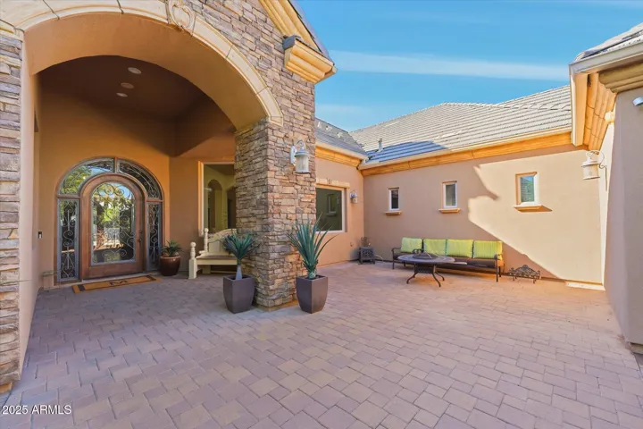 Front entry courtyard