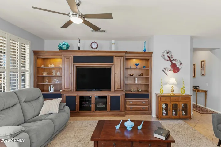 Great room from behind sofa