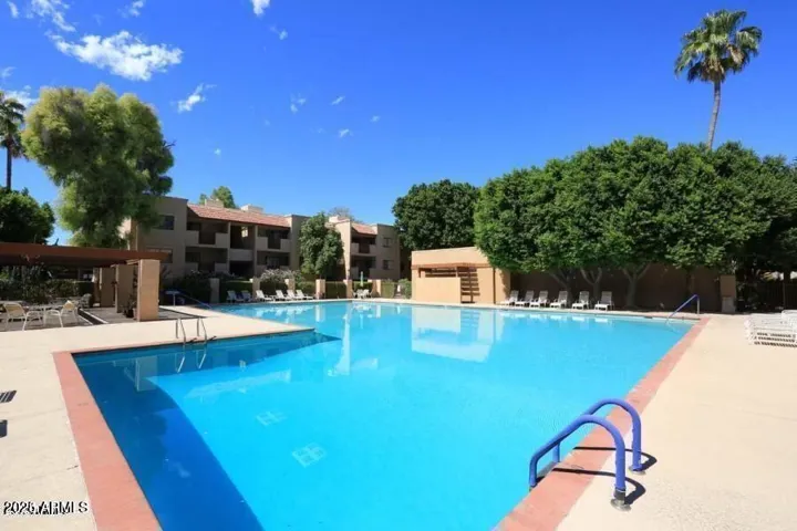 We call this the south pool, huge and perfect for laps!