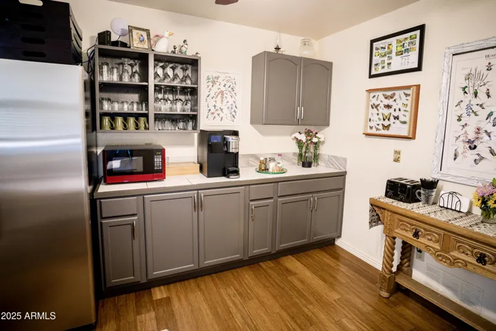 Coffee Bar Station, Cabinet Storage
