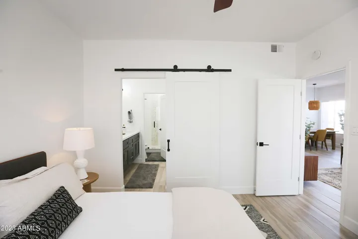 Barn Door in Master to Bathroom