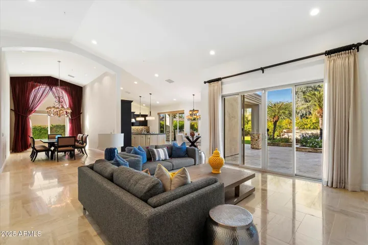 Formal Living room with view to kitchen and formal dining area Restoration Hardward