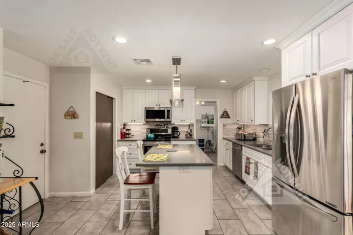 Open kitchen with island seating
