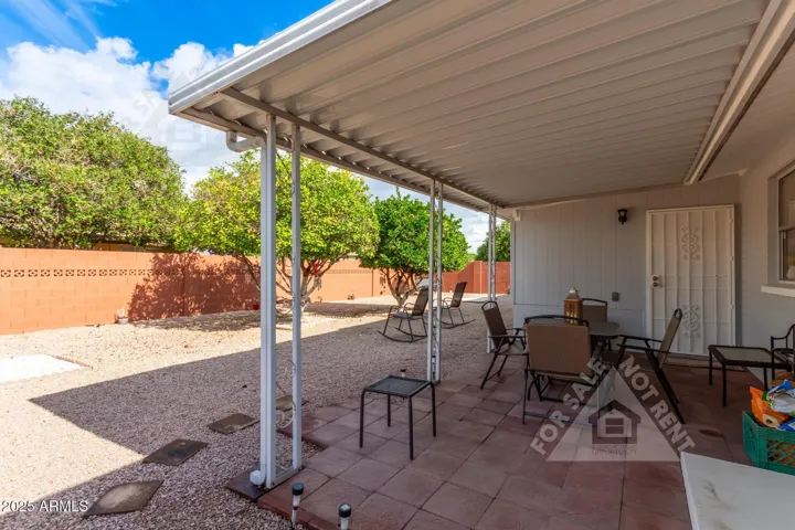Enjoy coffee on covered patio