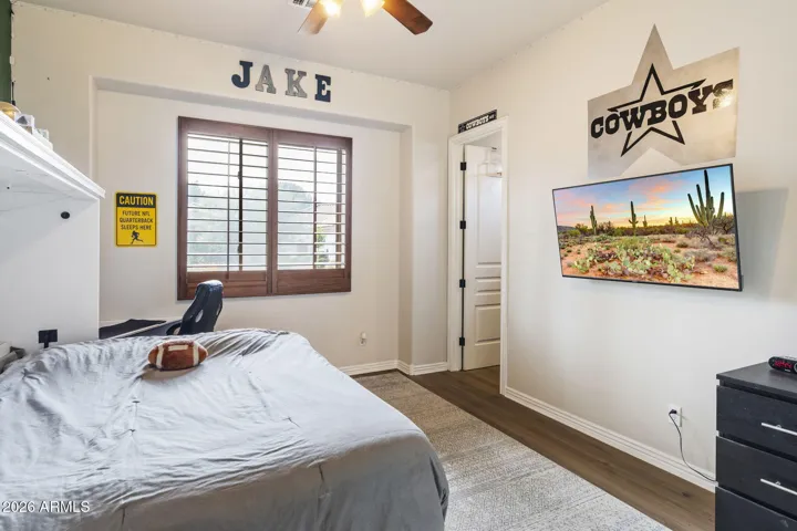Guest bedroom 1. Bed is a queen murphy bed with built in desk