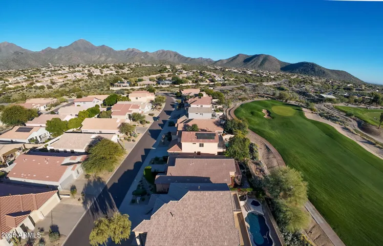 Arial View - Neighborhood, Golf Course, Mountain Views