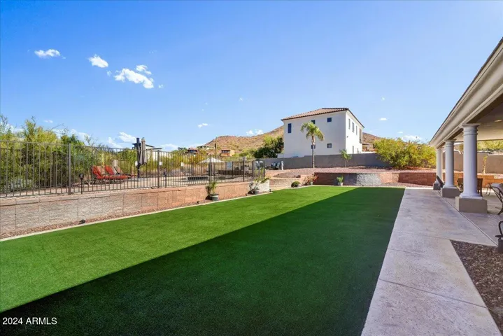 Rear yard with artificial turf - neighbor windows do NOT have view of the backyard - inquire for more information