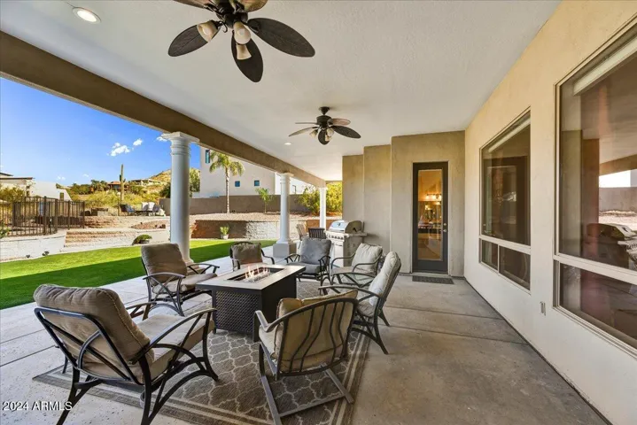 Rear covered patio