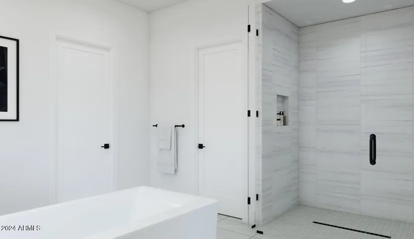 Interior Rendering of Primary Bath. For conceptual purposes only