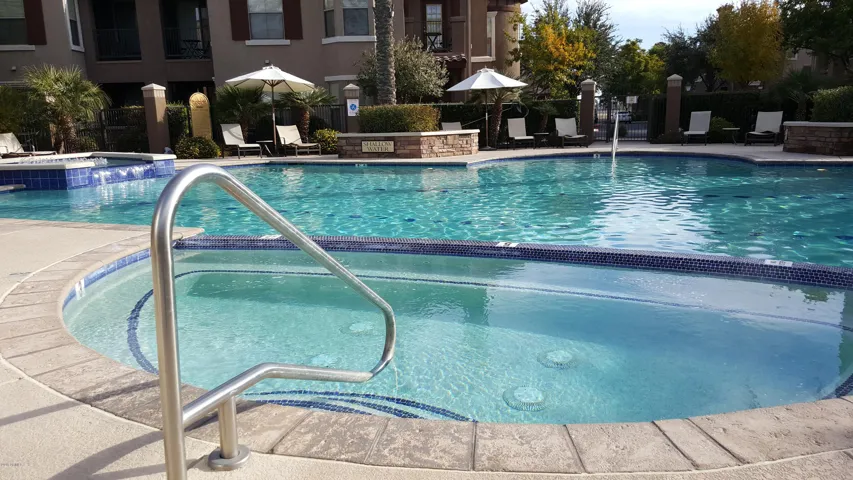 Heated community pool and spa