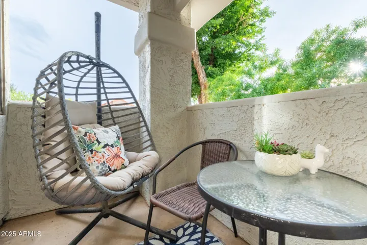 Perfect spot for morning coffee.