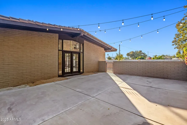 Courtyard off kitchen
