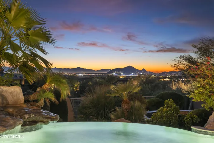 City, sunset and Camelback Mtn Views