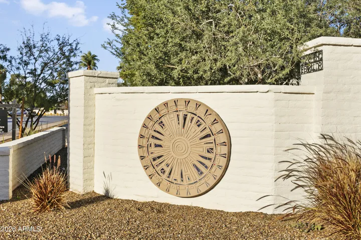 The handcrafted medallion artworks are an original feature of the community