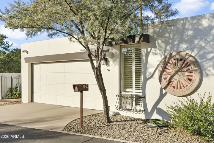 Exterior Front featuring original medallion artwork