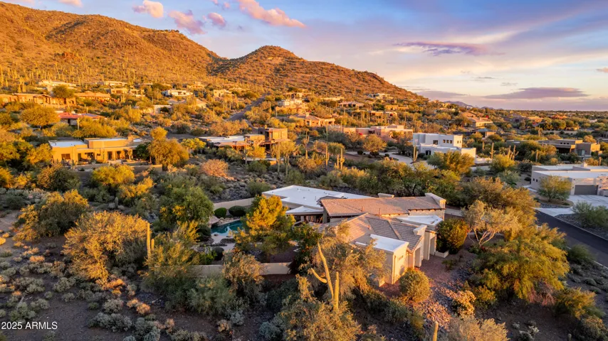 Aerial view of property with Black Mountain