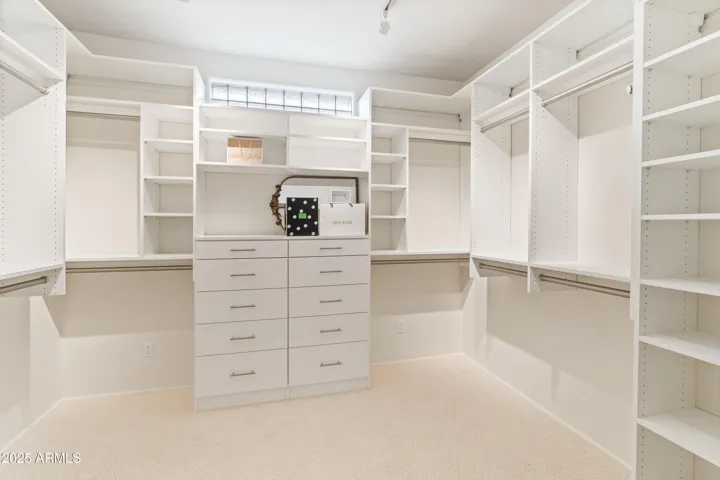 Custom his and hers closet