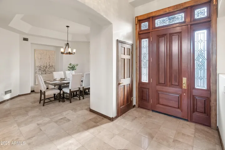 Front entranceway with view of dining room