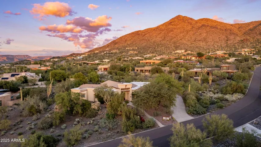 Aerial view of property with Black Mountain