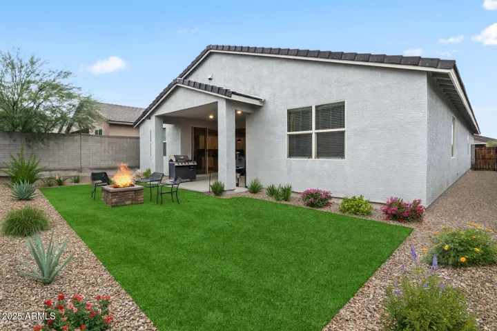 Virtually staged back yard