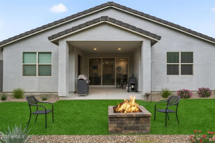 Virtually staged back yard