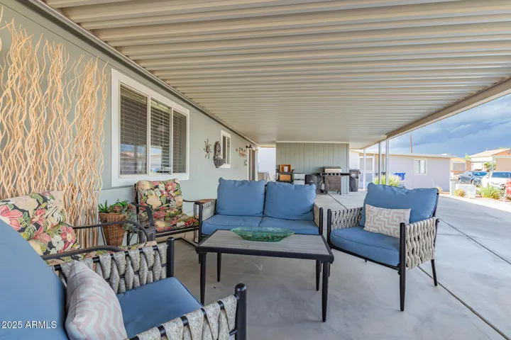 Entertain on this portion of the covered carport