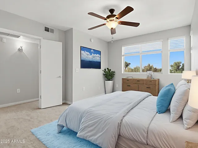 Virtually Staged Master Bedroom